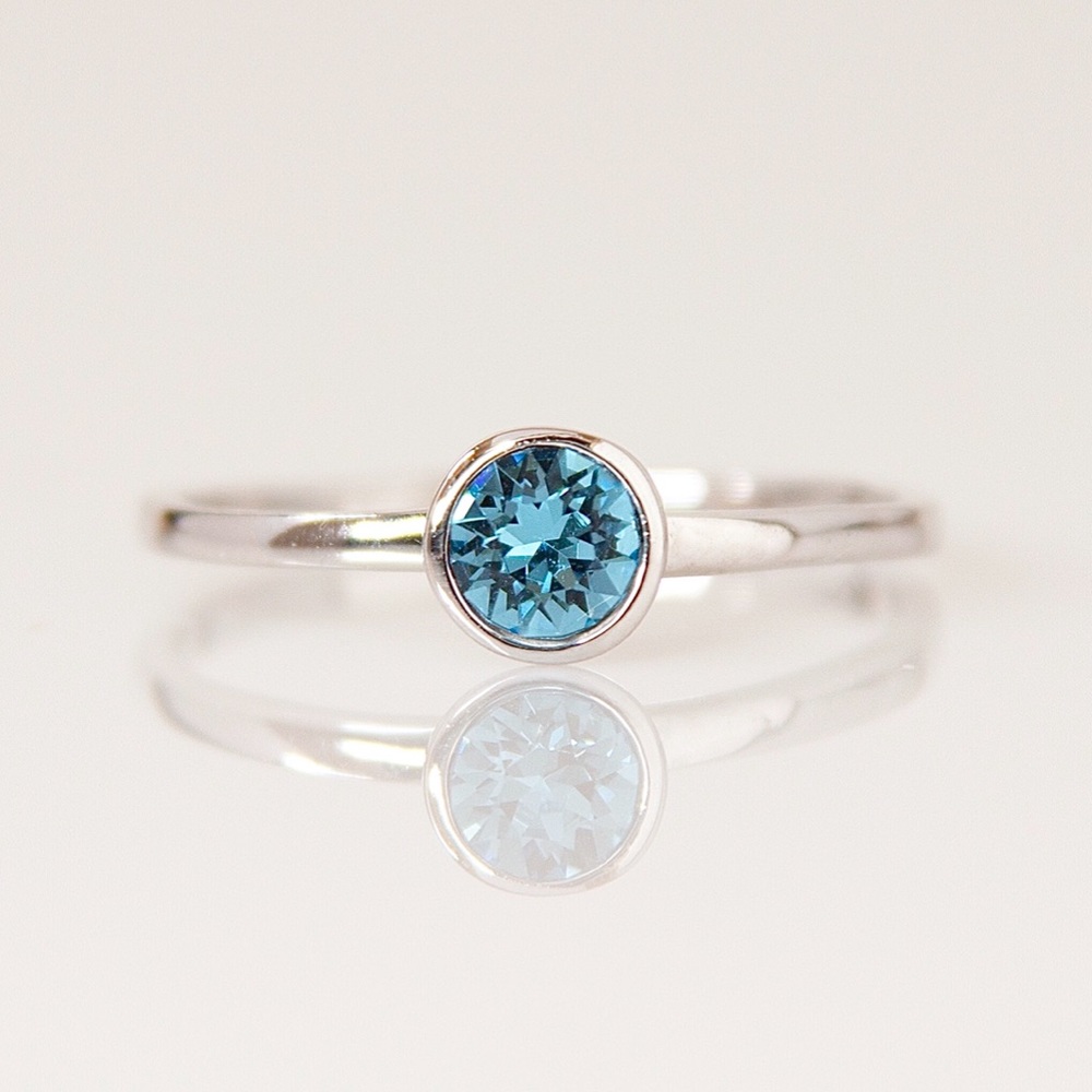 ✨NEW✨Ocean Blue Swarovski Ring | Sterling Silver